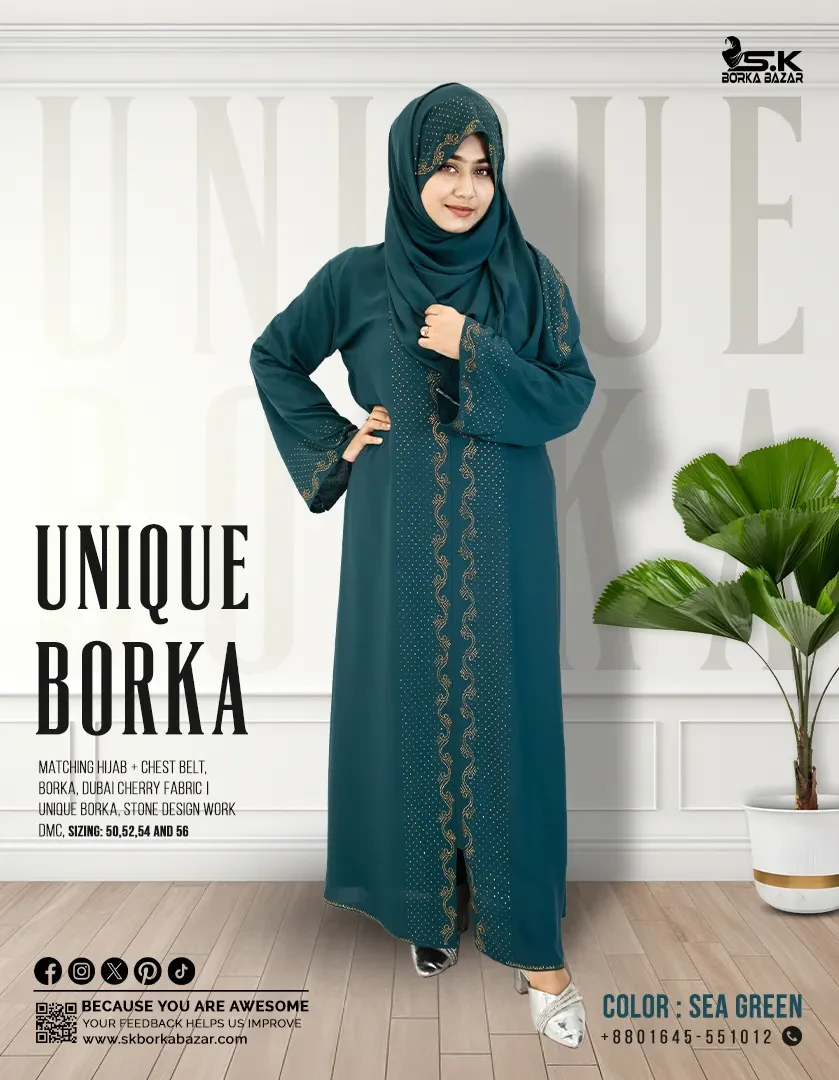 New Unique Borka Collection Sea Green - Colour