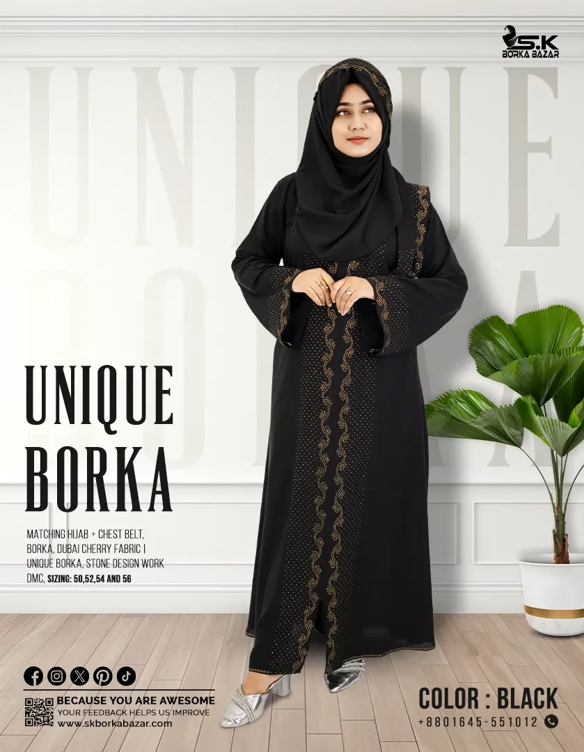 New Unique Borka Collection - Black - Colour